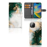 Bookcase voor iPhone 14 Plus Marmer Groen - thumbnail