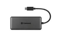 Transcend TS-HUB5C USB 2.0-hub Met ingebouwde SD-kaartlezer, Met USB-C stekker, Met snellaadpoort Zwart - thumbnail