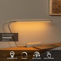 Lucide MADISON - Bureaulamp - LED Dimb. - 1x6,5W 2700K - Taupe - thumbnail