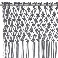 VidaXL Gordijn macramé 140x240 cm katoen antraciet - thumbnail