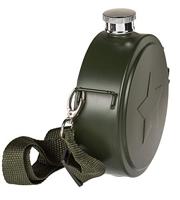 Militaire veldfles met schouderband - thumbnail