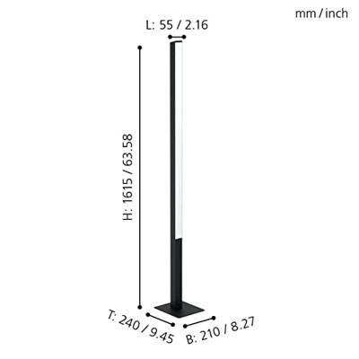 Eglo Staande lampZigbee Simolaris-Z zwart - 99605