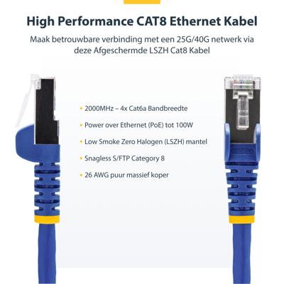 USB-kabel Startech NLBL-2M-CAT8-PATCH Blauw 2 m USB-kabel Startech NLBL-2M-CAT8-PATCH Blauw 2 m
