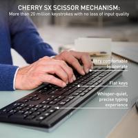 CHERRY Stream Comfort Set met toetsenbord en muis Radiografisch QWERTZ, Duits Wit - thumbnail