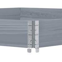 Verhoogde plantenbak zeshoekig 160x160 cm grenenhout grijs - thumbnail