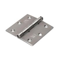Dulimex Scharnier met losse RVS pen en rechte hoeken 76x76 mm RVS geborsteld - thumbnail