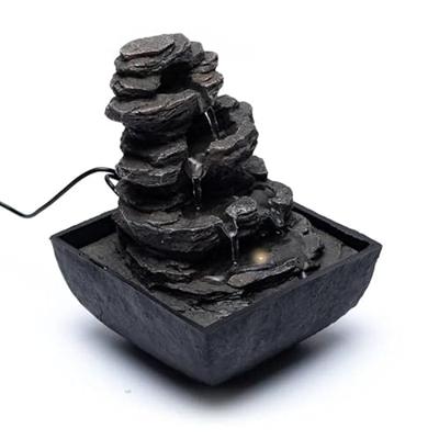 Rots Waterfontein Zwart - 13 x 13 x 18 cm