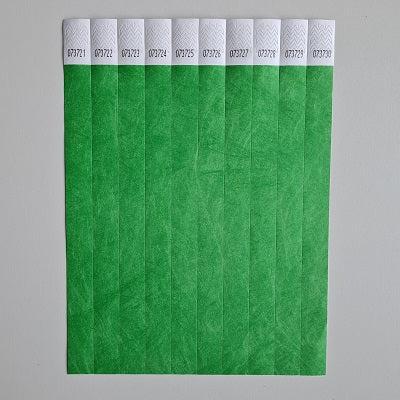 Toegangsbandjes kleur groen 100 stuks