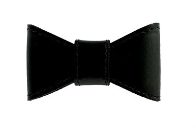 Sazzz vlinderstrik glamper leer zwart