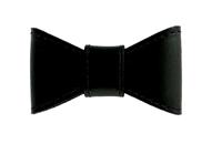 Sazzz vlinderstrik glamper leer zwart - thumbnail