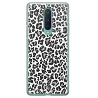 OnePlus 8 siliconen telefoonhoesje - Luipaard grijs - thumbnail