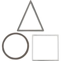 Creotime sieradenhangers 30 x 30 mm 30 stuks zilver - thumbnail