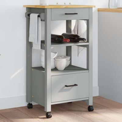 Keukentrolley MONZA 48x40x88,5 cm massief grenenhout