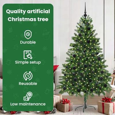 VidaXL Kerstboom met 300 led met standaard groen 180 cm pe