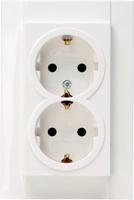 Kopp HK07 WIT inbouw stopcontact RA dubbel - thumbnail
