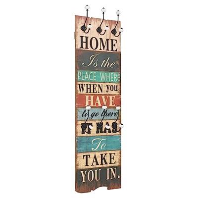 VidaXL Wandkapstok met 6 haken home is 120x40 cm