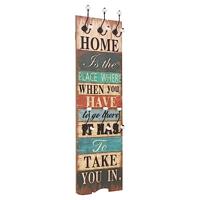 VidaXL Wandkapstok met 6 haken home is 120x40 cm - thumbnail