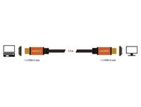 Delock 85728 HDMI-kabel HDMI Aansluitkabel HDMI-A-stekker 1.5 m Zwart, Goud Afgeschermd (drievoudig), Vergulde steekcontacten, 8K UHD - thumbnail