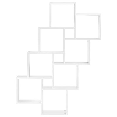VidaXL Wandschap kubus 90x15x119 cm bewerkt hout wit