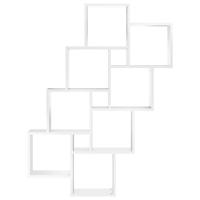 Wandschap kubus 90x15x119 cm bewerkt hout wit - thumbnail