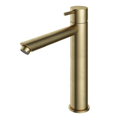 Wastafelmengkraan Hotbath Cobber 1-hendel Recht 28.6 cm Geborsteld Messing Living Colours