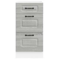 Keuken onderkast Kalmar bewerkt hout grijs sonoma eiken - thumbnail