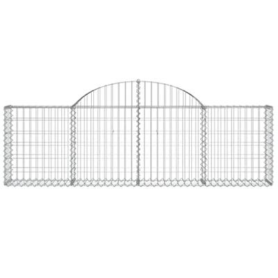 VidaXL Schanskorf gewelfd 200x30x60/80 cm gegalvaniseerd ijzer