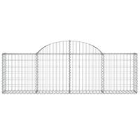 VidaXL Schanskorf gewelfd 200x30x60/80 cm gegalvaniseerd ijzer - thumbnail