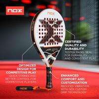 Padel Racket Nox ML10 Quantum 3K Wit Koolstofvezel - thumbnail