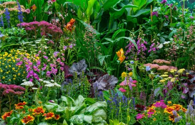 Alexsar Art Tuindoek bloementuin 210x140cm