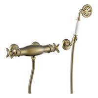 Douchemengkraan Tres Clasic Incl handdouche Verouderd Messing Tres - thumbnail