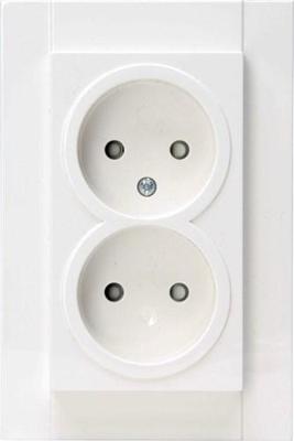 Kopp HK07 WIT inbouw stopcontact dubbel