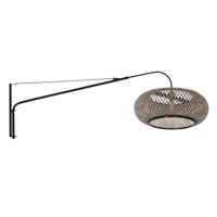 Steinhauer MuurlampElegant Classy met rotan en zwarte kap - 4449ZW - thumbnail