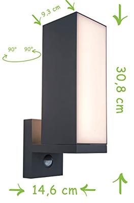 Lutec WandlampCuba antraciet met sensor - 5193811118