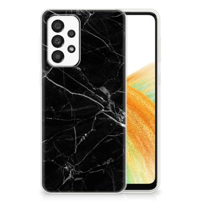 Samsung Galaxy A33 5G | TPU | Siliconen hoesje | Marmer Zwart - Origineel Cadeau Vader
