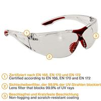 Honeywell Veiligheidsbril | EN 166 | beugel transparant, ringen helder | polycarbonaat | 1 stuk - 1035641 1035641 - thumbnail