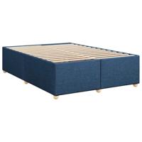 Boxspring met matras stof blauw 140x190 cm - thumbnail