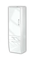 Badkamer kolomkast Ilse Wit Curve - thumbnail