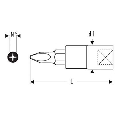 Expert by Facom Schroevendraaierdop | 3/8" PH1 - E030925 Expert by Facom Schroevendraaierdop | 3/8" PH1 - E030925