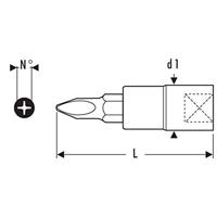 Expert by Facom Schroevendraaierdop | 3/8" PH1 - E030925 - thumbnail