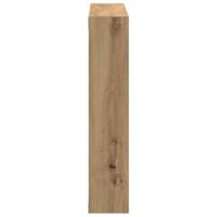 Wandschap 90x16x78 cm bewerkt hout artisanaal eikenkleurig - thumbnail