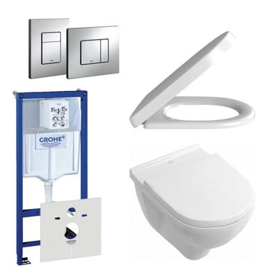 Villeroy & Boch O.Novo toiletset - inclusief inbouwreservoir - softclose & quickrelease zitting - bedieningsplaat verticaal/horizontaal chroom 0720001/0729205/0124162/0124182/ Villeroy & Boch O.Novo toiletset - inclusief inbouwreservoir - softclose & quickrelease zitting - bedieningsplaat verticaal/horizontaal chroom 0720001/0729205/0124162/0124182/