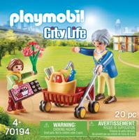 Playmobil - 70194 city life oma met rollator - thumbnail