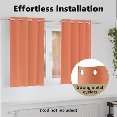 VidaXL Zwart-out gordijnen met ringen 2 pcs terracotta 140 x 140 cm