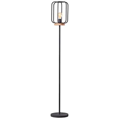 Brilliant Tosh 93145/66 Staande lamp E27 Hout (donker), Zwart (korund) Brilliant Tosh 93145/66 Staande lamp E27 Hout (donker), Zwart (korund)