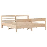 Bedframe zonder matras massief grenenhout 180x200 cm - thumbnail