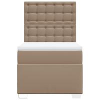 Boxspring met matras kunstleer cappuccinokleurig 80x200 cm - thumbnail