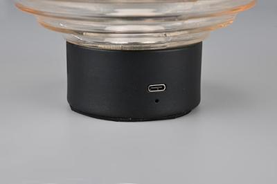 Trio Oplaadbare tafellamp zwartEarl amber glas - R57771113