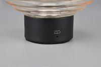 Trio Oplaadbare tafellamp zwartEarl amber glas - R57771113 - thumbnail