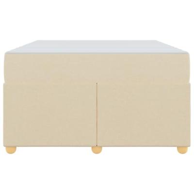 Bedframe met matras Crème 120 x 190 cm Stof